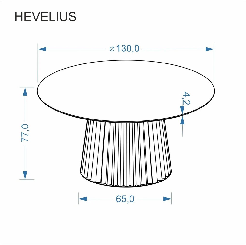 Okrągły stół w kolorze orzechowym Hevelius Halmar