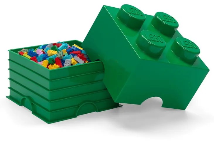 Zielony kwadratowy pojemnik LEGO®