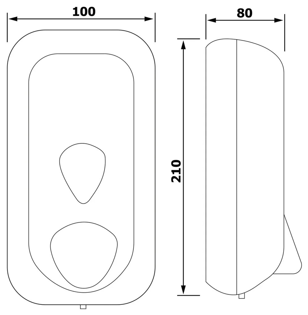 MARPLAST A71401NE Kolorowy dozownik mydła w płynie 550 ml, ABS/czarny mat