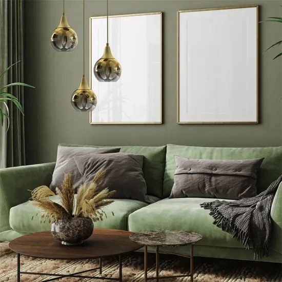 Złota lampa wisząca glamour - N68-Zeners