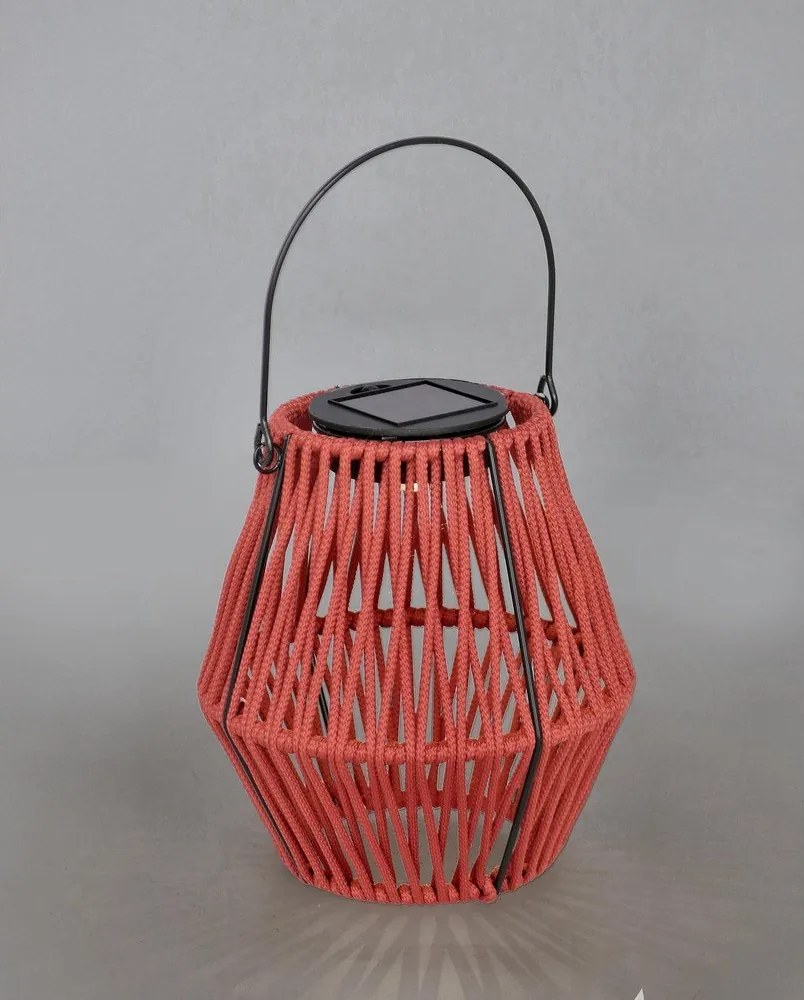 Czerwony lampion LED solarny (wysokość 17 cm) Juny – Yes Everyday