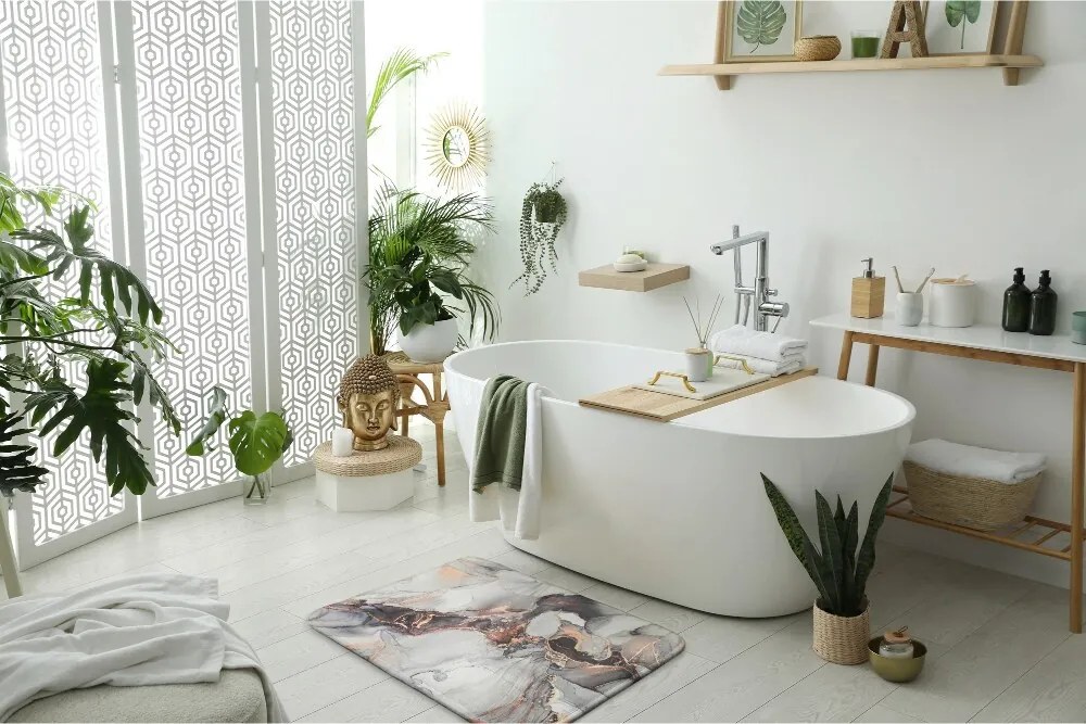 Dywanik łazienkowy Dywanik łazienkowy Jasny marmur