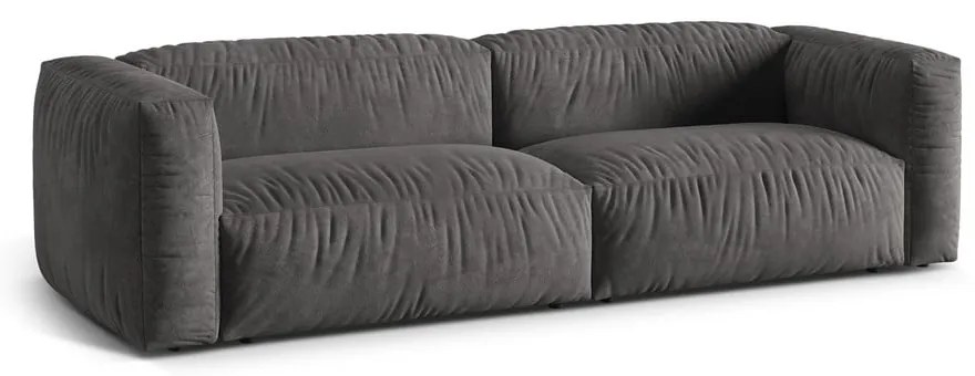 Szara aksamitna sofa modułowa 240 cm Martina – Micadoni