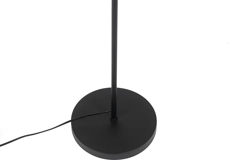 Industrialna lampa podłogowa czarna ze złotem 160 cm - Magnax