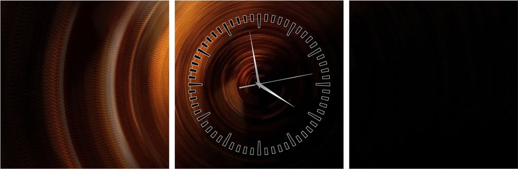 Obraz - Spirala (z zegarem) (90x30 cm)