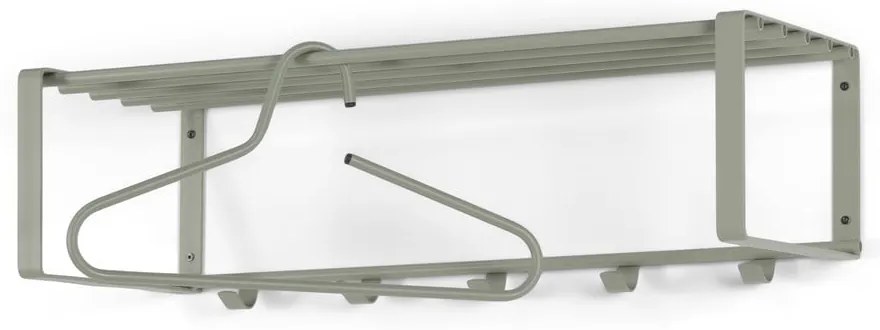 Szarozielony metalowy wieszak ścienny z półką 70 cm Rex – Spinder Design