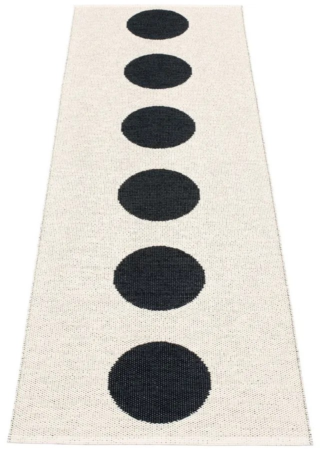 Czarno-biały chodnik odpowiedni na zewnątrz 70x225 cm Vera Black – Pappelina