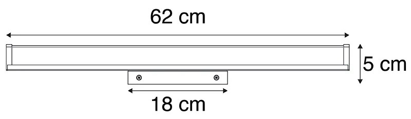 Nowoczesny Kinkiet / Lampa scienna łazienkowy stal 62cm LED IP44 - Cascada Nowoczesny Oswietlenie wewnetrzne