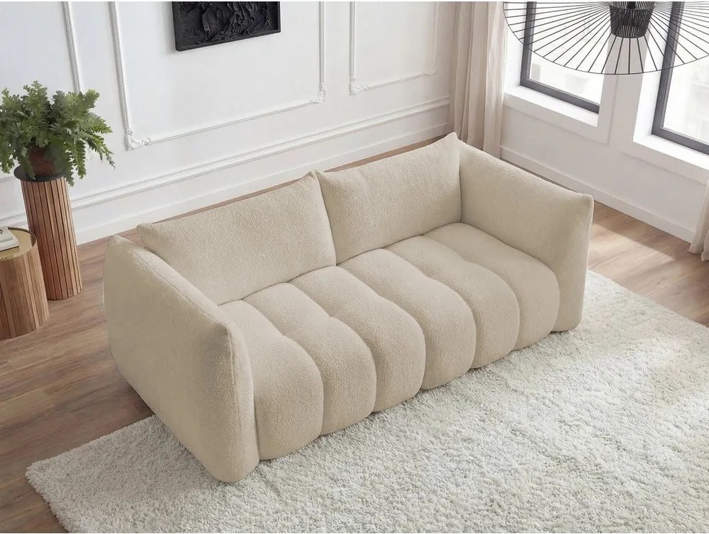 Beżowa sofa z materiału bouclé 234 cm Azra – Bobochic Paris