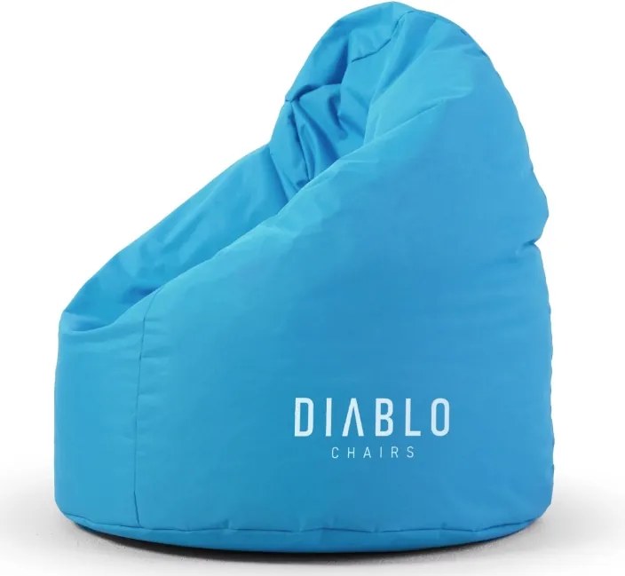 Dziecięca pufa gamingowa z granulatem Diablo Chairs, niebieska