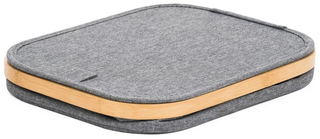 Pojemnik do przechowywania G21 24 x 30 x 15 cm, bambusowy z pokrywką, szary