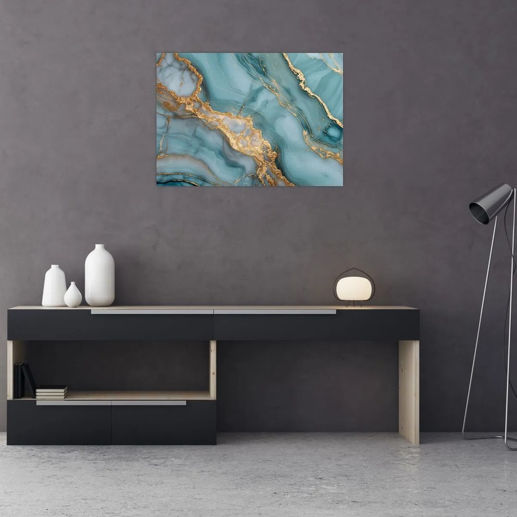 Obraz - Turkusowy marmur (70x50 cm)