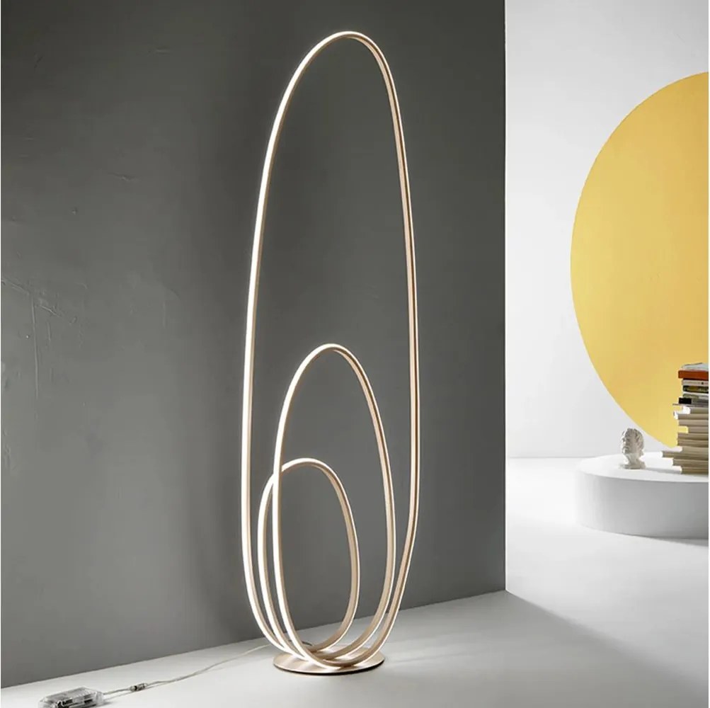 Ondaluce - LED ściemniana lampa stojąca GOLDEN LED/45W/230V 160 cm złota