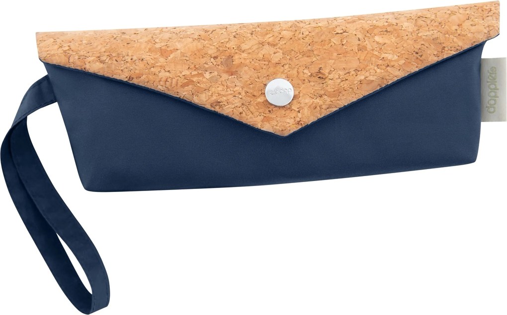 Doppler Nature Mini Cork Deep Navy damski składany parasol
