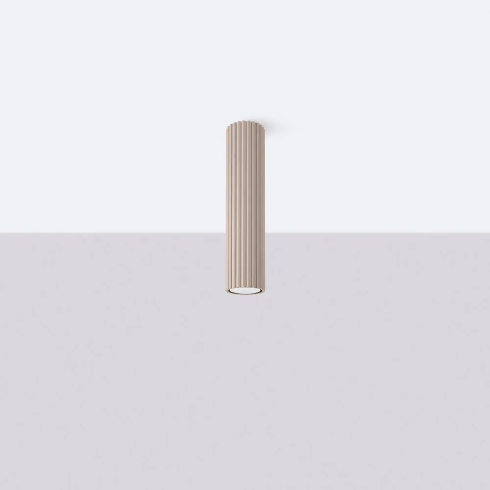 Szarobrązowa metalowa lampa punktowa Gleam – Sollux