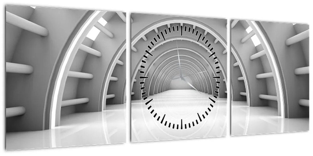 Obraz - przepustka 3D (z zegarem) (90x30 cm)
