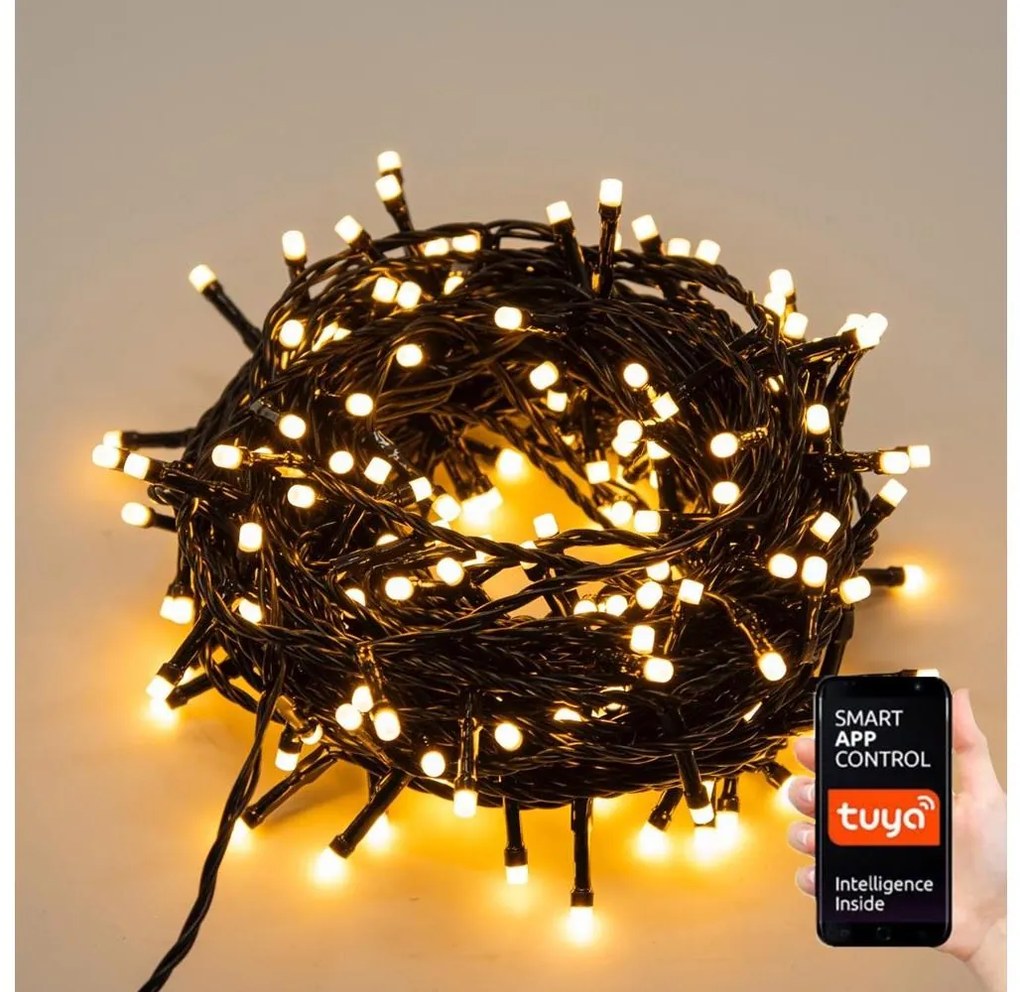 Immax NEO 07749L - LED 200x, 8 funkcji, 23m, IP44, Wi-Fi Tuya