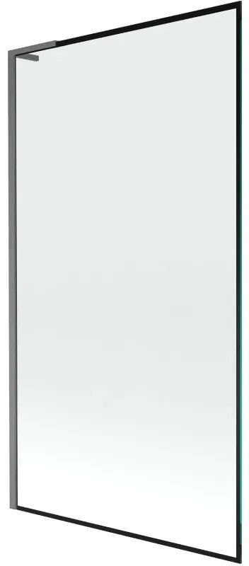 Mexen Next L parawan nawannowy 1-skrzydłowy 100 x 150 cm, czarna ramka,  gun gray szczotkowany - 895-100-000-03-70-66