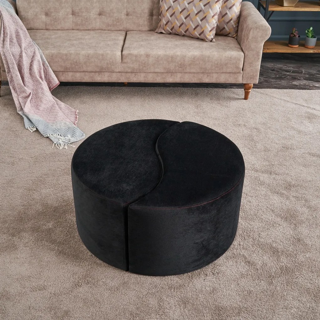 Stołek Alis Pouf Czarny