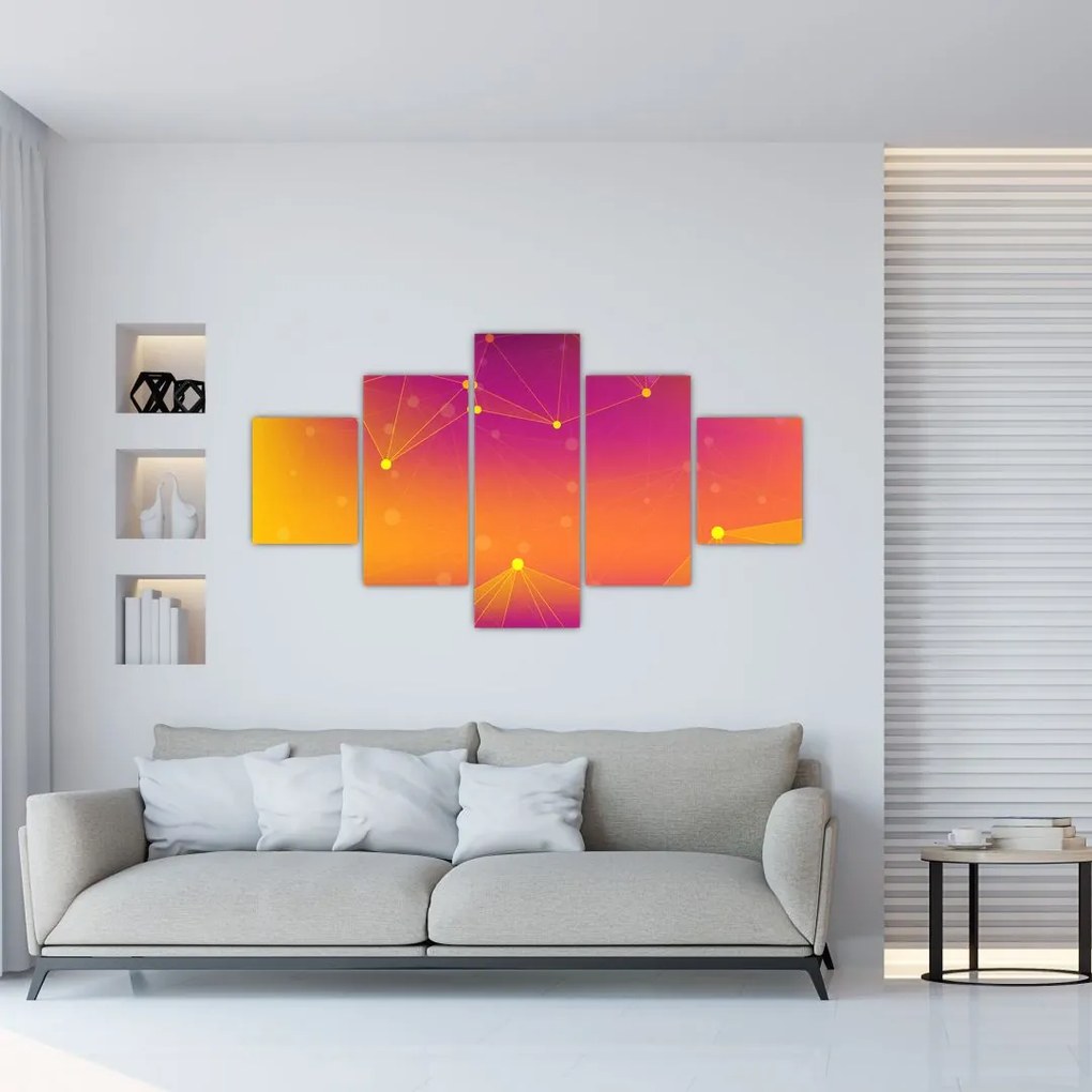 Kolorowy abstrakcyjny obraz (125x70 cm)
