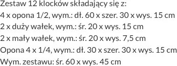 Kształtki piankowe do przedszkola - zestaw klocków 4641631 Mini 5