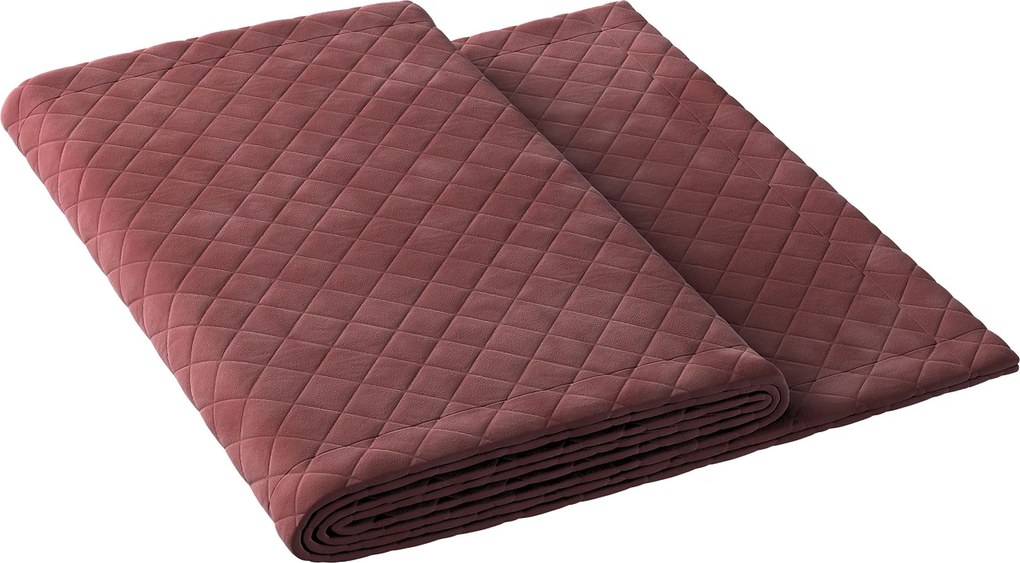 Narzuta hotelowa bieżnik Velvet 60x200cm kolor czerwony tkanina połyskliwa, welwetowa