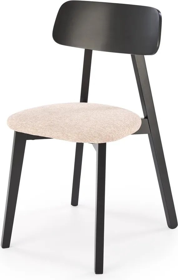 Drewniane krzesło w stylu retro z tapicerowanym siedziskiem Hylo Halmar