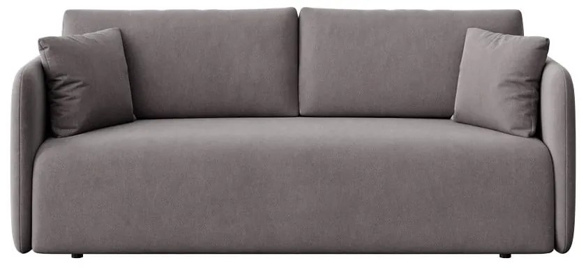 Szara aksamitna rozkładana sofa 220 cm Chaum – Rodier
