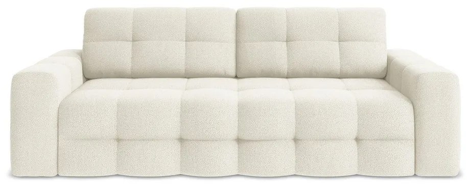 Beżowa rozkładana sofa z materiału bouclé 255 cm Milu – Makamii