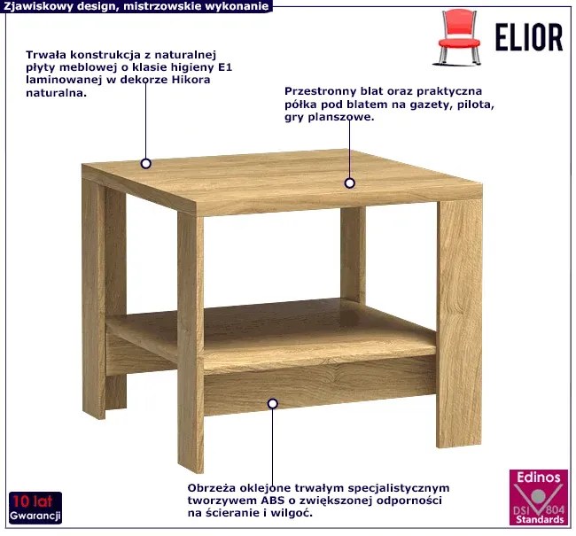 Stolik kawowy hikora naturalna B8-B98