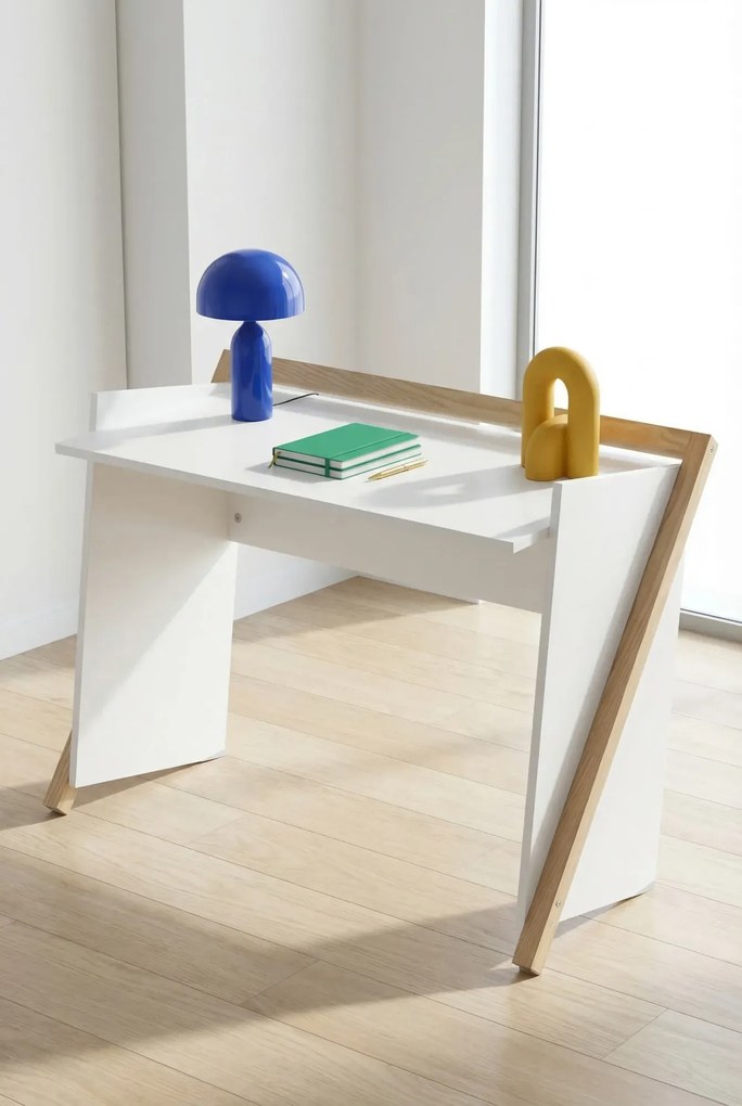 Białe skandynawskie biurko L3-B03