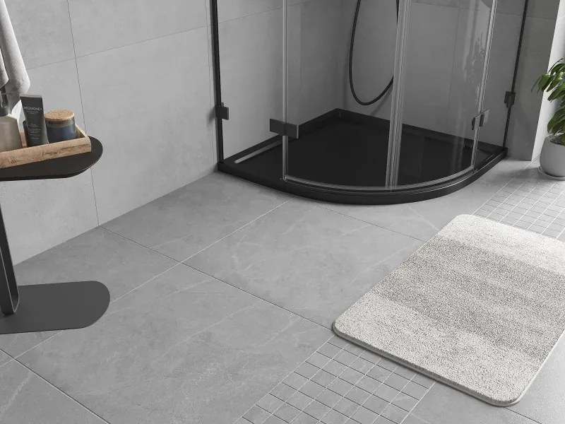 Mexen Flow brodzik półokrągły slim 100 x 100 cm, czarny mat - 46Q701010