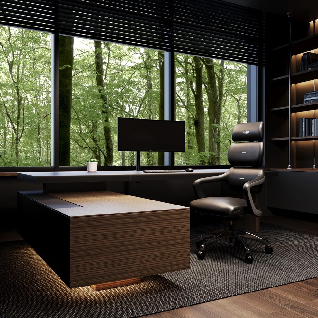 Modułowy fotel ergonomiczny do biura Diablo V-Modular Carbon Black