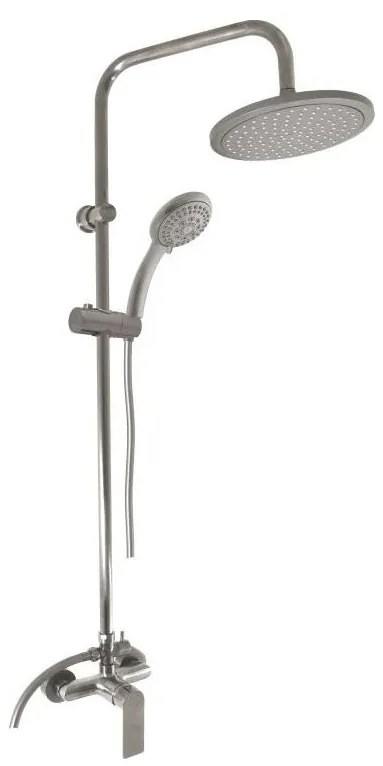 RAV Slezák NL182.5/7MGL - Zestaw prysznicowy z baterią NIL, szary z połyskiem