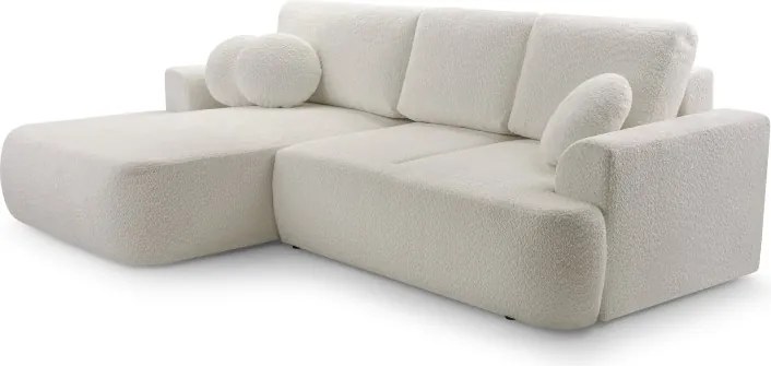 Narożnik VELO wolnostojący układ L strona Lewa z funkcją spania w tkaninie Coral 65