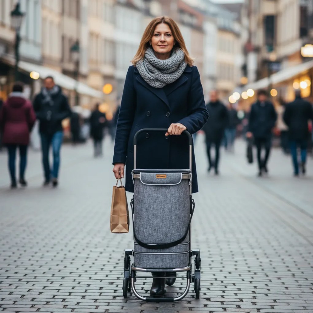 Jurhan Torba na zakupy na kółkach do schodów COMFORT, 50l, szara
