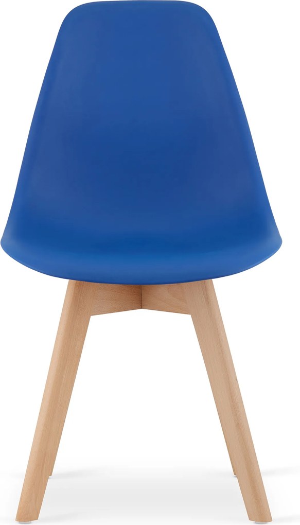 PROMOCJA Niebieskie krzesło KITO z bukowymi nogami II. jakość