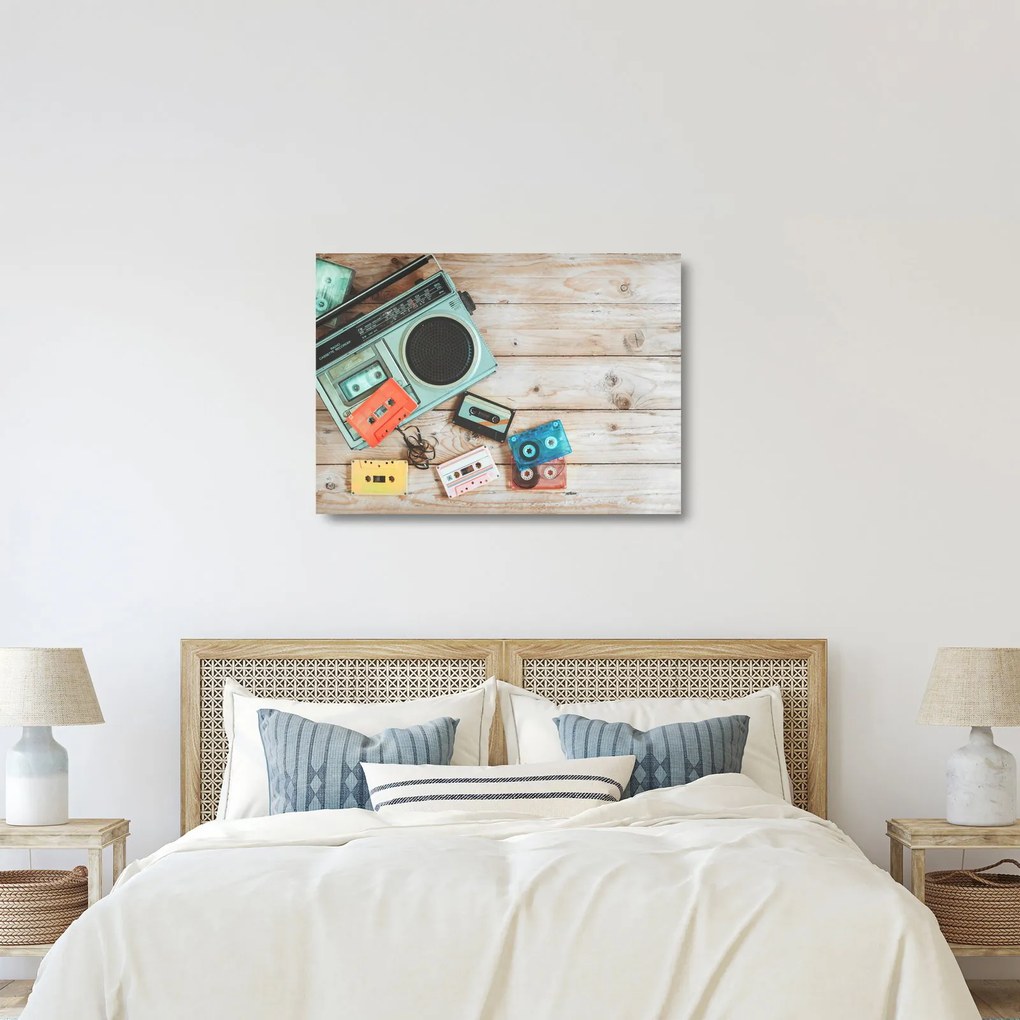 Obraz na szkle - Radio retro (70x50 cm)