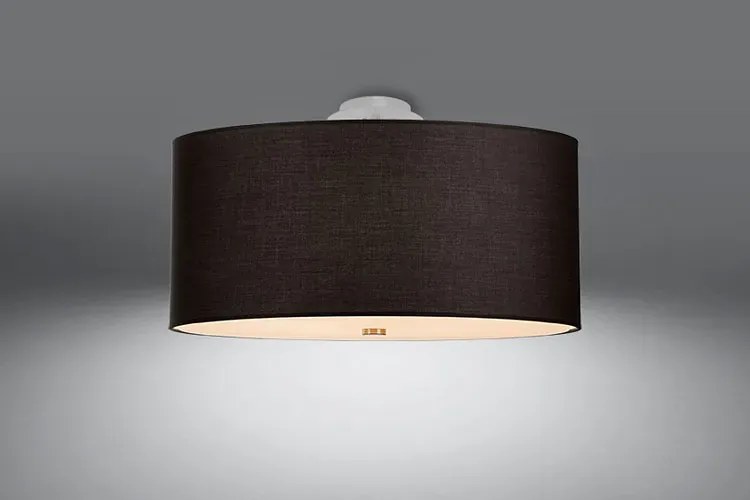 Czarny okrągły nowoczesny plafon 70 cm - EX677 S9-R61
