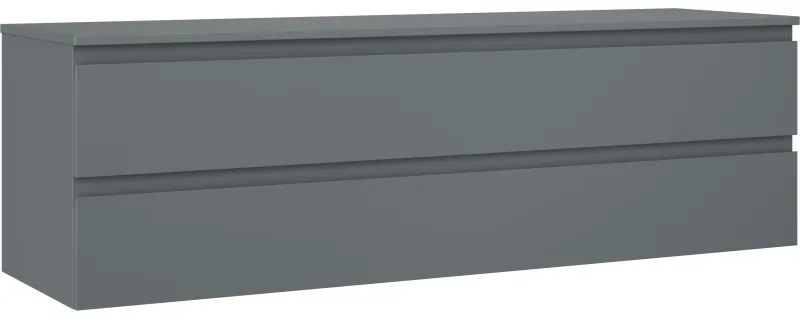 Mexen Orio szafka łazienkowa podumywalkowa 160 cm z blatem, 2 szuflady, grafit mat - 91A10-16047-2-BFFC66