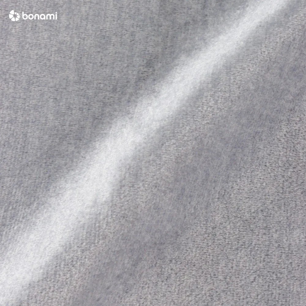 Jasnoszare tapicerowane łóżko dwuosobowe ze schowkiem ze stelażem 180x200 cm Lamica – ELTAP