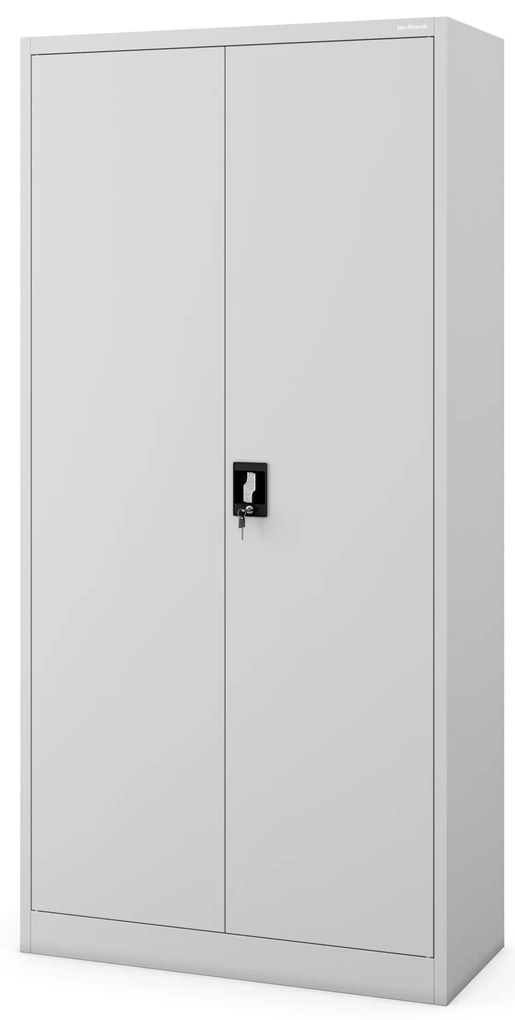 Szafa biurowa na dokumenty z 4 półkami szara, 900x1850x400 mm: JAN