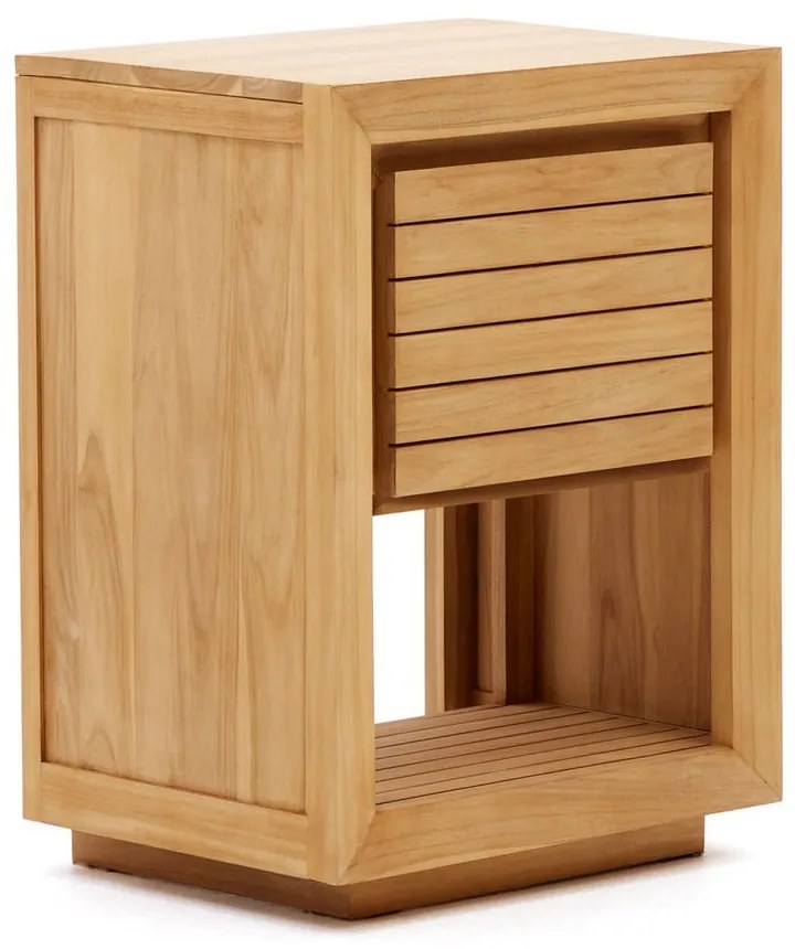 Niska szafka pod umywalkę z litego drewna tekowego 60x80 cm Saula – Kave Home