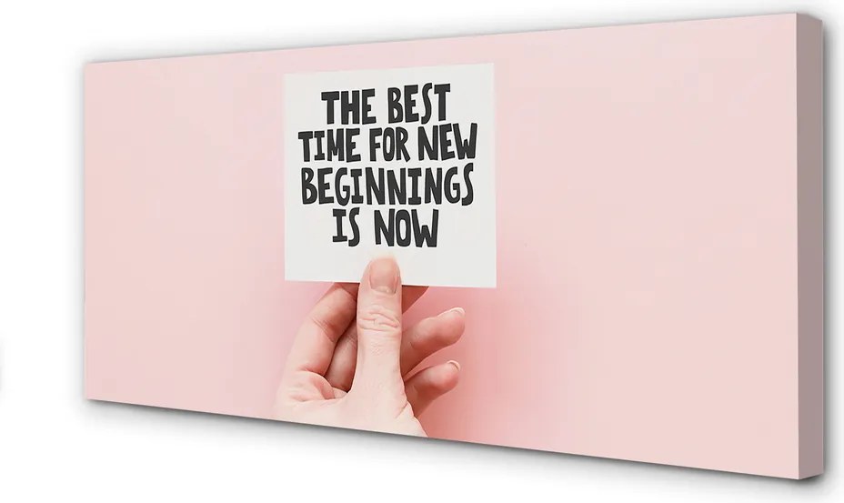 Obraz drukowany na płótnie Dłoń z Motywującym Hasłem