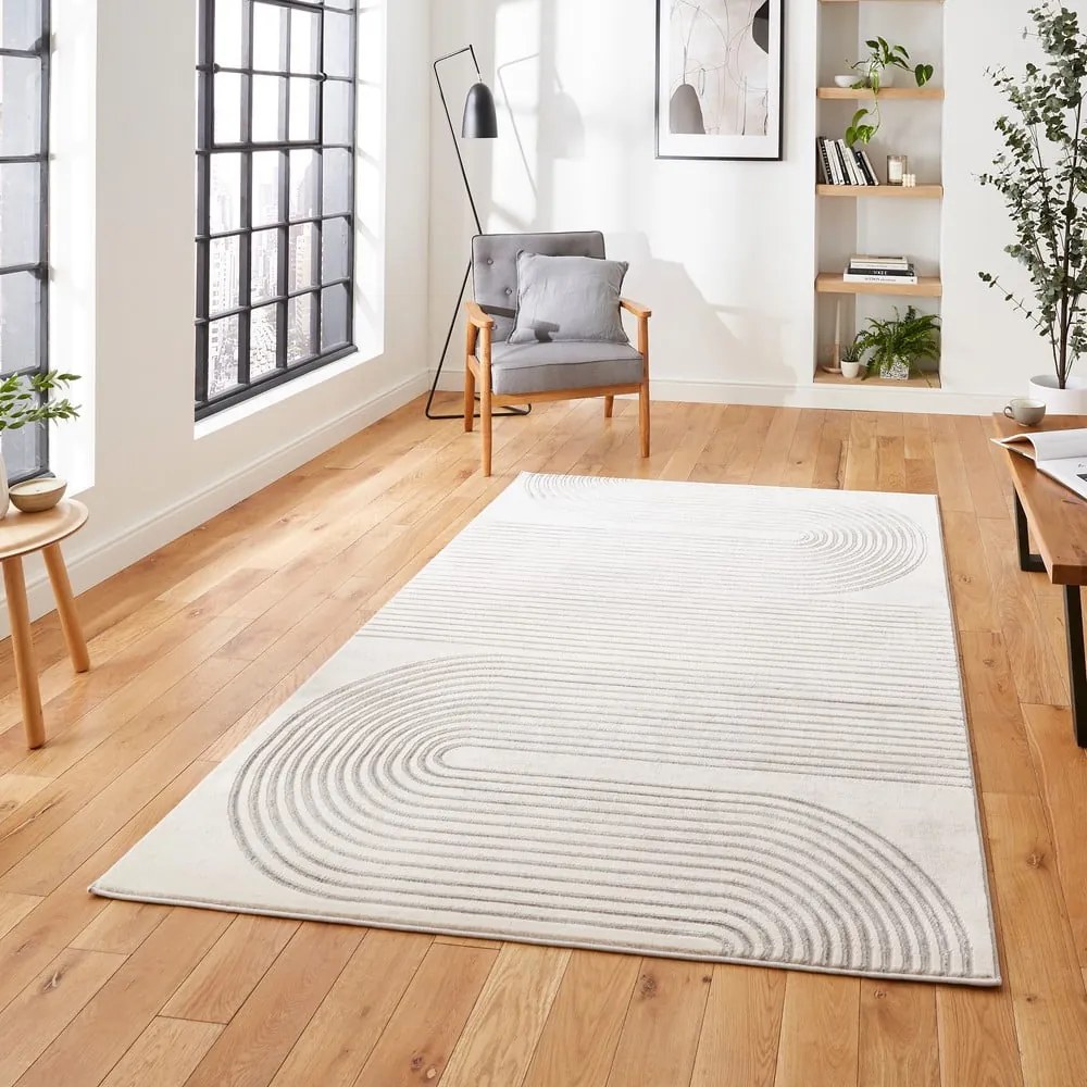 Jasnoszaro-kremowy dywan 80x150 cm Apollo – Think Rugs