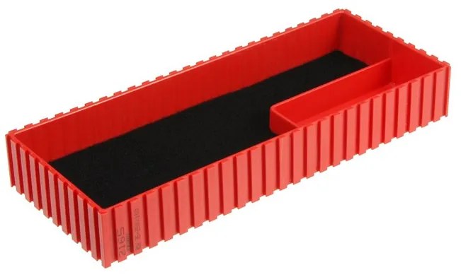 Pudełko plastikowe na mikrometr 35-250x100 mm, czerwone