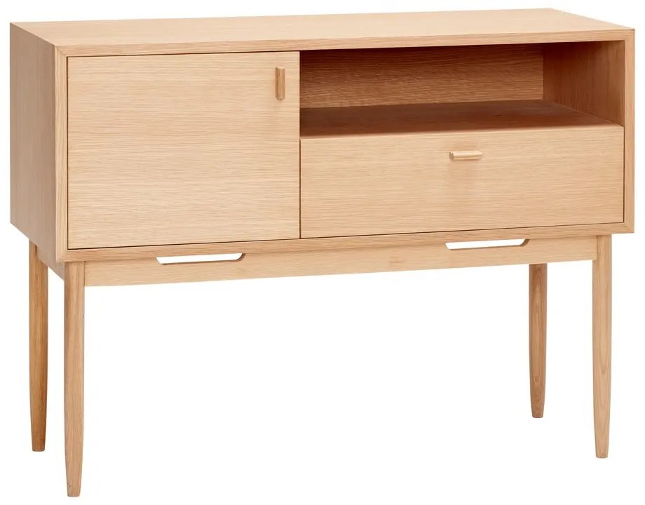 Wysoka komoda w dekorze dębu 100x75 cm Cube – Hübsch