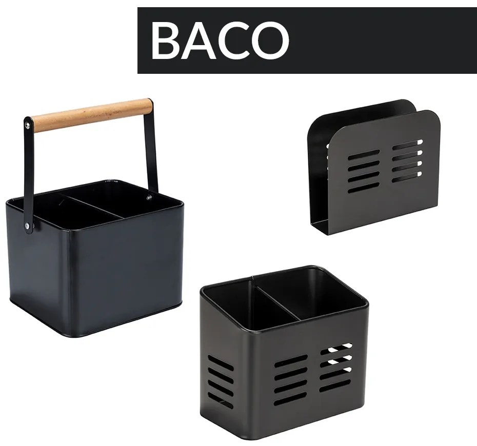 Serwetnik BACO, czarny, WENKO