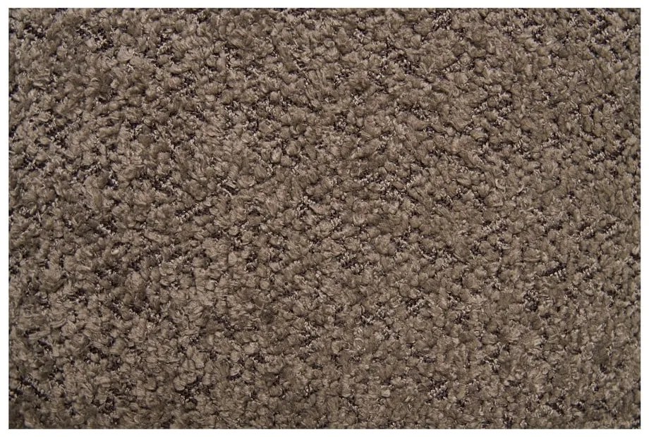 Brązowy podnóżek z materiału bouclé Medas – House Nordic
