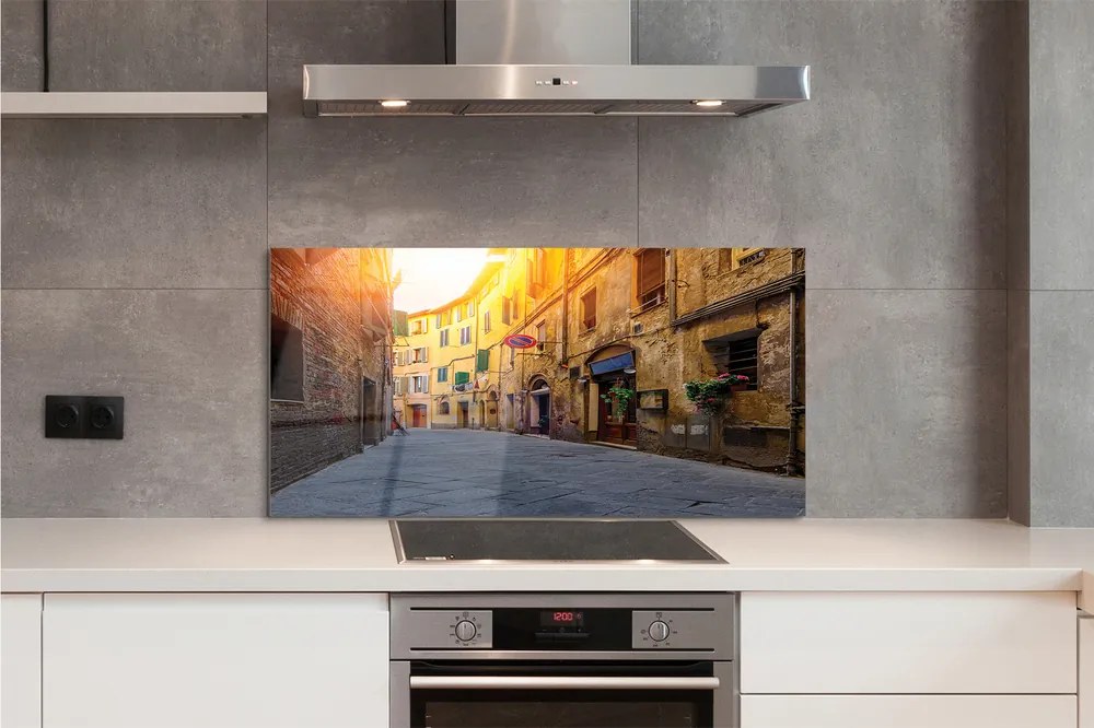 Panel szklany do Kuchni Malownicza Włoska Uliczka